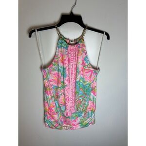 Lilly‎ Pulitzer Pop Up Lilly of the Jungle Bowen Top size Small Style 002720